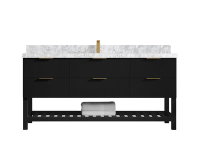 Catalina 72 in W x 22 in D Free Standing Reeded Single Sink Bathroom Vanity - Willow Bath and Vanity