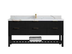 Catalina 72 in W x 22 in D Free Standing Reeded Single Sink Bathroom Vanity - photo 14