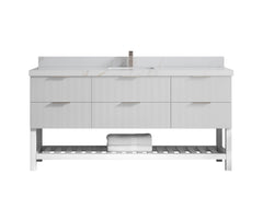 Catalina 72 in W x 22 in D Free Standing Reeded Single Sink Bathroom Vanity - photo 28
