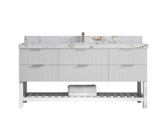 Catalina 72 in W x 22 in D Free Standing Reeded Single Sink Bathroom Vanity - photo 20