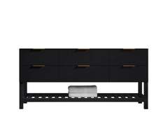 Catalina 72 in W x 22 in D Free Standing Reeded Single Sink Bathroom Vanity - photo 6