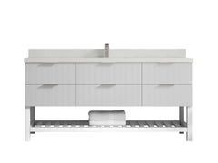 Catalina 72 in W x 22 in D Free Standing Reeded Single Sink Bathroom Vanity - photo 8