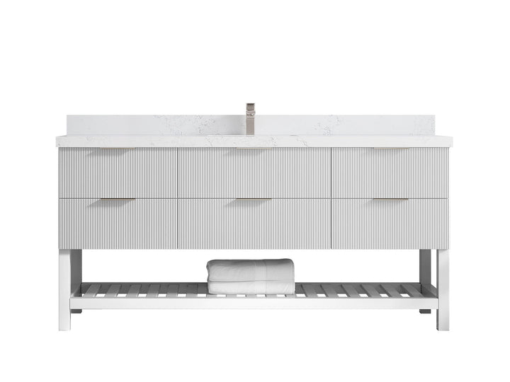 Catalina 72 in W x 22 in D Free Standing Reeded Single Sink Bathroom Vanity - photo 18