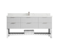 Catalina 72 in W x 22 in D Free Standing Reeded Single Sink Bathroom Vanity - photo 14