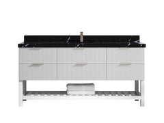 Catalina 72 in W x 22 in D Free Standing Reeded Single Sink Bathroom Vanity - photo 10