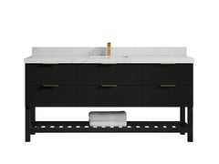 Catalina 72 in W x 22 in D Free Standing Reeded Single Sink Bathroom Vanity - photo 20
