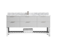 Catalina 72 in W x 22 in D Free Standing Reeded Single Sink Bathroom Vanity - photo 26