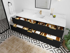 Catalina 72 in W x 22 in D Free Standing Reeded Single Sink Bathroom Vanity - photo 3