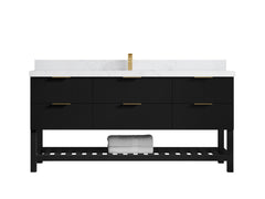 Catalina 72 in W x 22 in D Free Standing Reeded Single Sink Bathroom Vanity - photo 22