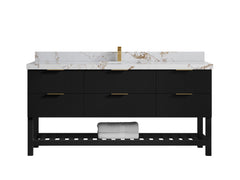 Catalina 72 in W x 22 in D Free Standing Reeded Single Sink Bathroom Vanity - photo 24