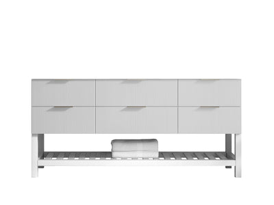Catalina 72 in W x 22 in D Free Standing Reeded Single Sink Bathroom Vanity - Willow Bath and Vanity