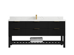 Catalina 72 in W x 22 in D Free Standing Reeded Single Sink Bathroom Vanity - photo 16