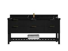 Catalina 72 in W x 22 in D Free Standing Reeded Single Sink Bathroom Vanity - photo 12