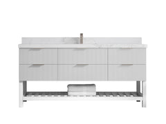 Catalina 72 in W x 22 in D Free Standing Reeded Single Sink Bathroom Vanity - photo 16