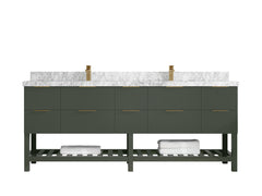 Catalina 84 in W x 22 in D Free Standing Reeded Double Sink Bathroom Vanity - photo 19