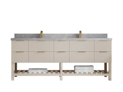 Catalina 84 in W x 22 in D Free Standing Reeded Double Sink Bathroom Vanity - photo 31