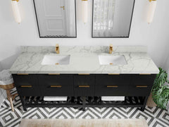 Catalina 84 in W x 22 in D Free Standing Reeded Double Sink Bathroom Vanity - photo 28