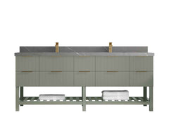 Catalina 84 in W x 22 in D Free Standing Reeded Double Sink Bathroom Vanity - photo 28