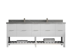Catalina 84 in W x 22 in D Free Standing Reeded Double Sink Bathroom Vanity - photo 27