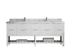 Catalina 84 in W x 22 in D Free Standing Reeded Double Sink Bathroom Vanity - photo 31