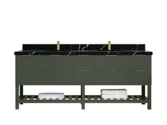 Catalina 84 in W x 22 in D Free Standing Reeded Double Sink Bathroom Vanity - photo 9