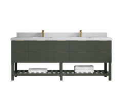 Catalina 84 in W x 22 in D Free Standing Reeded Double Sink Bathroom Vanity - photo 17