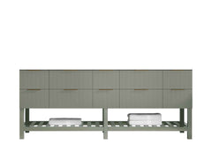 Catalina 84 in W x 22 in D Free Standing Reeded Double Sink Bathroom Vanity - photo 6