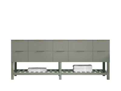 Catalina 84 in W x 22 in D Free Standing Reeded Double Sink Bathroom Vanity - Willow Bath and Vanity
