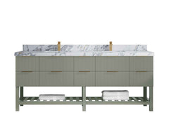 Catalina 84 in W x 22 in D Free Standing Reeded Double Sink Bathroom Vanity - photo 20