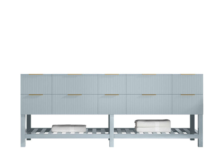 Catalina 84 in W x 22 in D Free Standing Reeded Double Sink Bathroom Vanity - photo 6