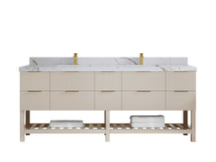 Catalina 84 in W x 22 in D Free Standing Reeded Double Sink Bathroom Vanity - photo 11