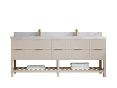 Catalina 84 in W x 22 in D Free Standing Reeded Double Sink Bathroom Vanity - photo 15