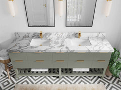 Catalina 84 in W x 22 in D Free Standing Reeded Double Sink Bathroom Vanity - photo 19