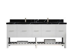 Catalina 84 in W x 22 in D Free Standing Reeded Double Sink Bathroom Vanity - photo 9