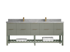Catalina 84 in W x 22 in D Free Standing Reeded Double Sink Bathroom Vanity - photo 26