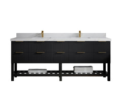Catalina 84 in W x 22 in D Free Standing Reeded Double Sink Bathroom Vanity - photo 17
