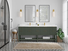 Catalina 84 in W x 22 in D Free Standing Reeded Double Sink Bathroom Vanity - photo 4