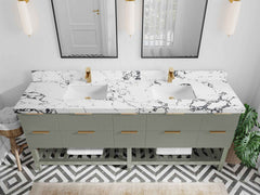 Catalina 84 in W x 22 in D Free Standing Reeded Double Sink Bathroom Vanity - photo 33