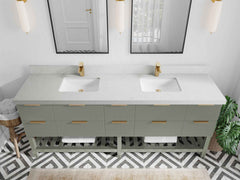 Catalina 84 in W x 22 in D Free Standing Reeded Double Sink Bathroom Vanity - photo 9