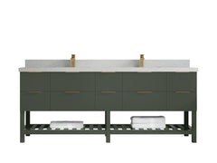 Catalina 84 in W x 22 in D Free Standing Reeded Double Sink Bathroom Vanity - photo 21
