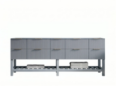 Catalina 84 in W x 22 in D Free Standing Reeded Double Sink Bathroom Vanity - photo 3