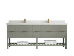 Catalina 84 in W x 22 in D Free Standing Reeded Double Sink Bathroom Vanity - photo 38