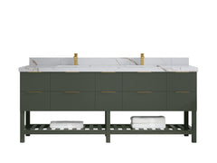 Catalina 84 in W x 22 in D Free Standing Reeded Double Sink Bathroom Vanity - photo 11