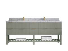 Catalina 84 in W x 22 in D Free Standing Reeded Double Sink Bathroom Vanity - photo 36