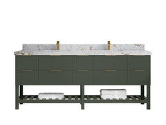 Catalina 84 in W x 22 in D Free Standing Reeded Double Sink Bathroom Vanity - photo 37