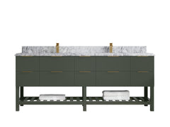 Catalina 84 in W x 22 in D Free Standing Reeded Double Sink Bathroom Vanity - photo 45