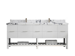 Catalina 84 in W x 22 in D Free Standing Reeded Double Sink Bathroom Vanity - photo 33