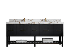 Catalina 84 in W x 22 in D Free Standing Reeded Double Sink Bathroom Vanity - photo 35