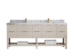Catalina 84 in W x 22 in D Free Standing Reeded Double Sink Bathroom Vanity - photo 37