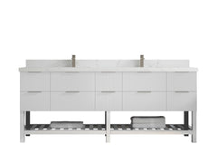 Catalina 84 in W x 22 in D Free Standing Reeded Double Sink Bathroom Vanity - photo 23